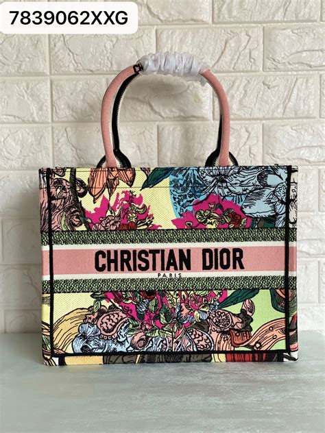 dior tote bag flower